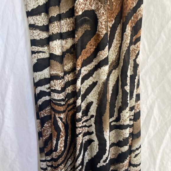 FCNY Vintage Y2K Zebra Print Halter Maxi Dress Size Small - Picture 8 of 14